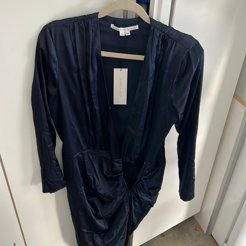 Navy blue Veronica beard dress size 12. Cameri. Long sleeve.